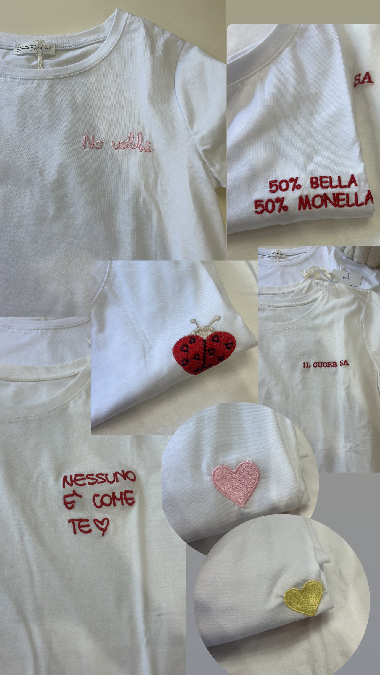 T-shirt ricamate