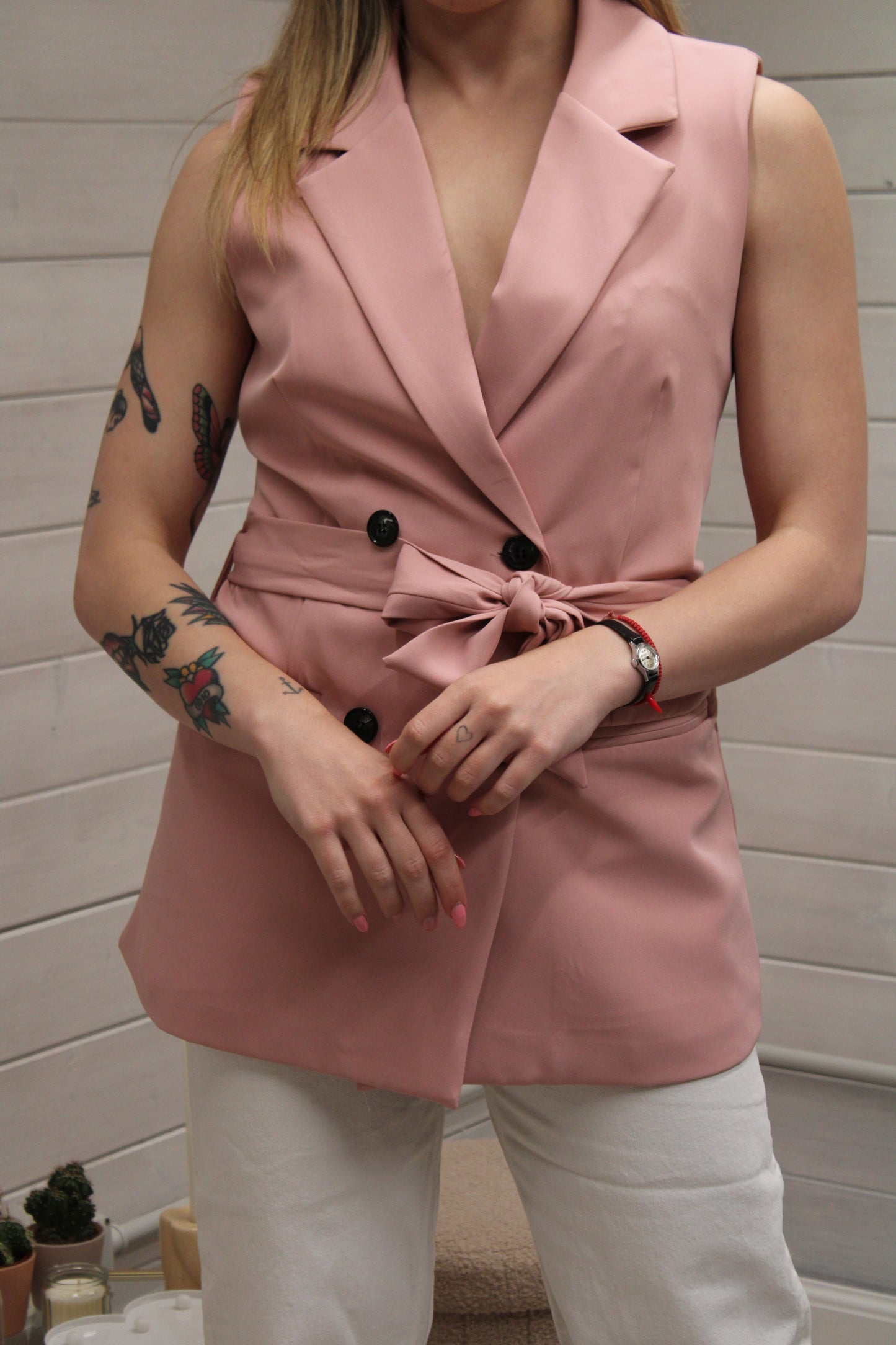 Gilet con bottoni