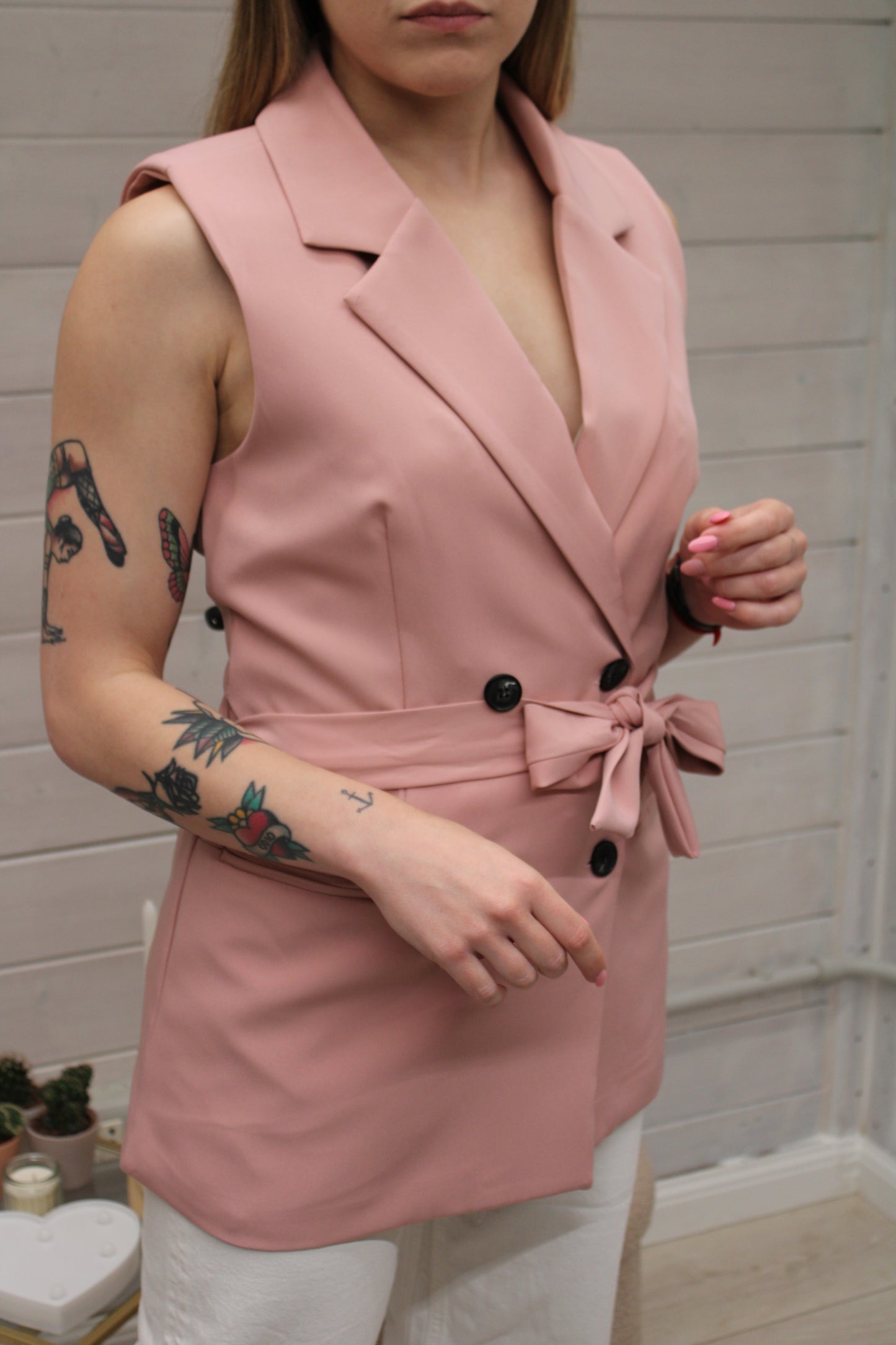 Gilet con bottoni